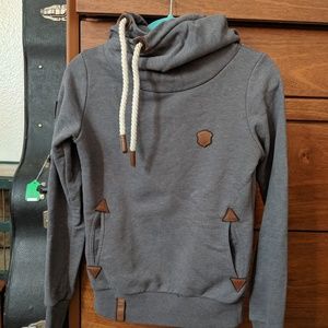Naketano Pullover Cowl Neck Hoodie XS